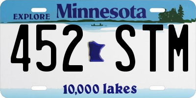 MN license plate 452STM
