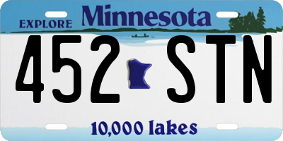 MN license plate 452STN