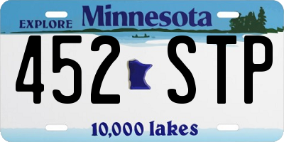 MN license plate 452STP