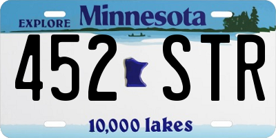 MN license plate 452STR