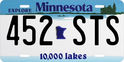 MN license plate 452STS