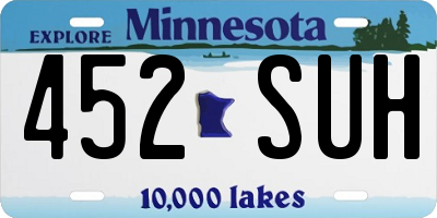 MN license plate 452SUH