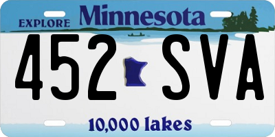 MN license plate 452SVA
