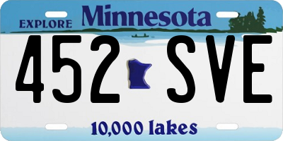 MN license plate 452SVE