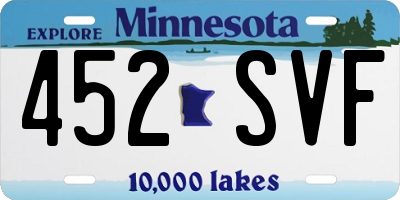 MN license plate 452SVF