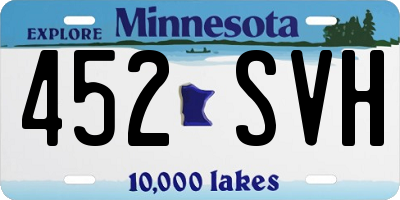 MN license plate 452SVH