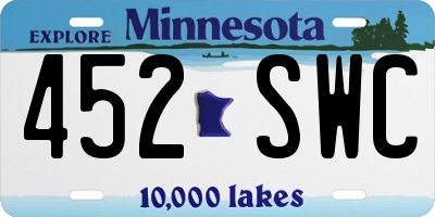 MN license plate 452SWC