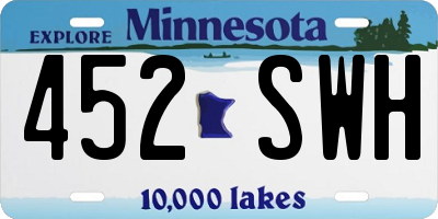 MN license plate 452SWH