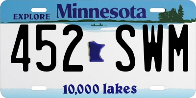 MN license plate 452SWM