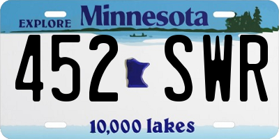 MN license plate 452SWR