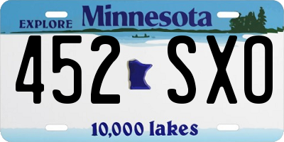 MN license plate 452SXO