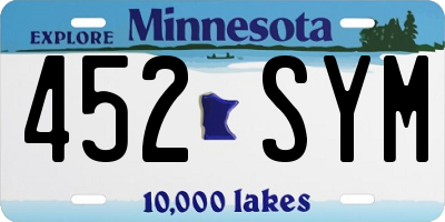 MN license plate 452SYM