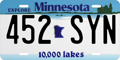 MN license plate 452SYN