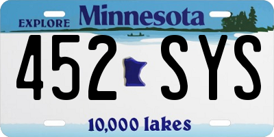 MN license plate 452SYS