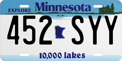 MN license plate 452SYY