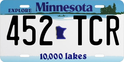 MN license plate 452TCR