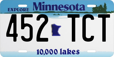 MN license plate 452TCT