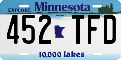 MN license plate 452TFD