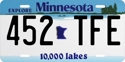 MN license plate 452TFE