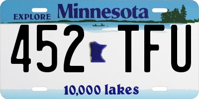 MN license plate 452TFU