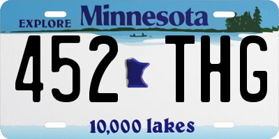 MN license plate 452THG