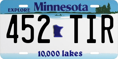 MN license plate 452TIR