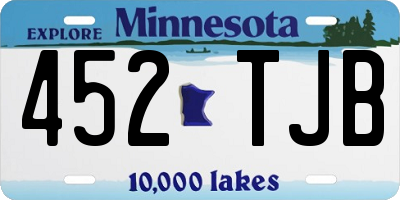 MN license plate 452TJB