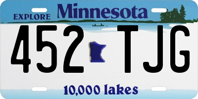 MN license plate 452TJG