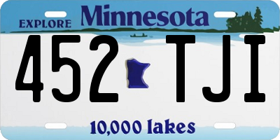 MN license plate 452TJI
