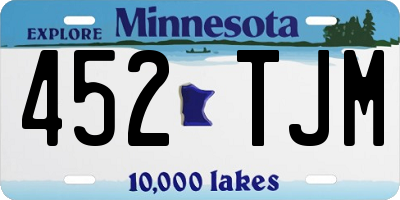 MN license plate 452TJM