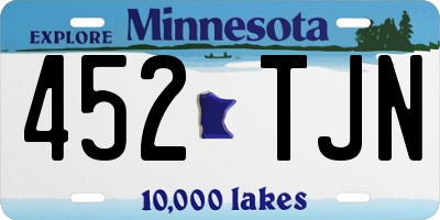 MN license plate 452TJN