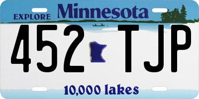 MN license plate 452TJP