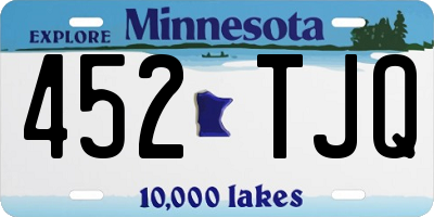 MN license plate 452TJQ