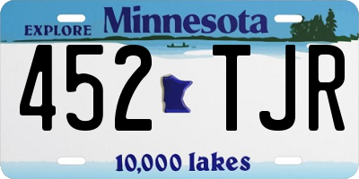 MN license plate 452TJR