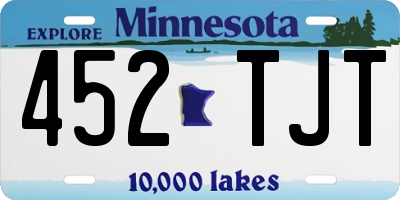 MN license plate 452TJT