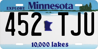 MN license plate 452TJU