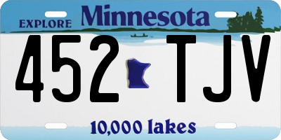 MN license plate 452TJV