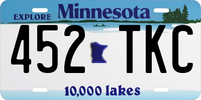 MN license plate 452TKC