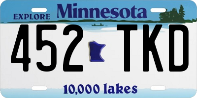MN license plate 452TKD
