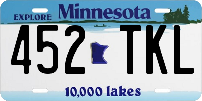 MN license plate 452TKL