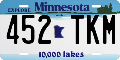 MN license plate 452TKM