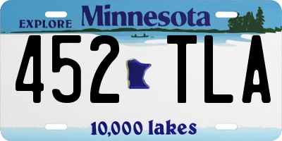 MN license plate 452TLA