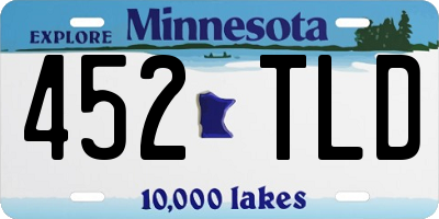 MN license plate 452TLD