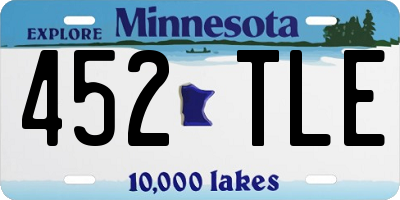 MN license plate 452TLE