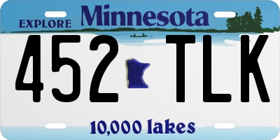 MN license plate 452TLK