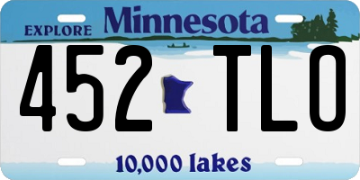 MN license plate 452TLO