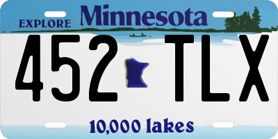 MN license plate 452TLX