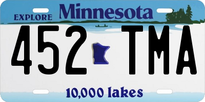 MN license plate 452TMA