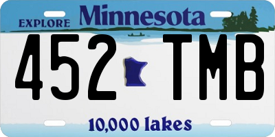 MN license plate 452TMB