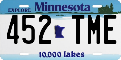 MN license plate 452TME